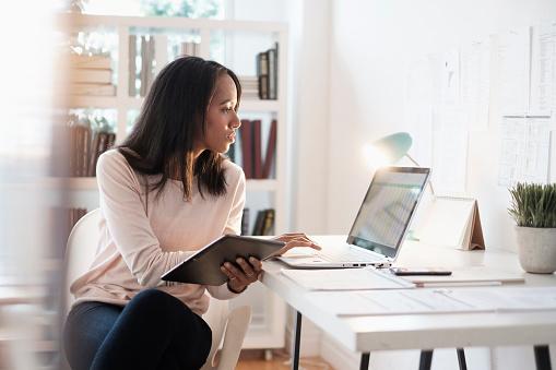 Woman on Computer